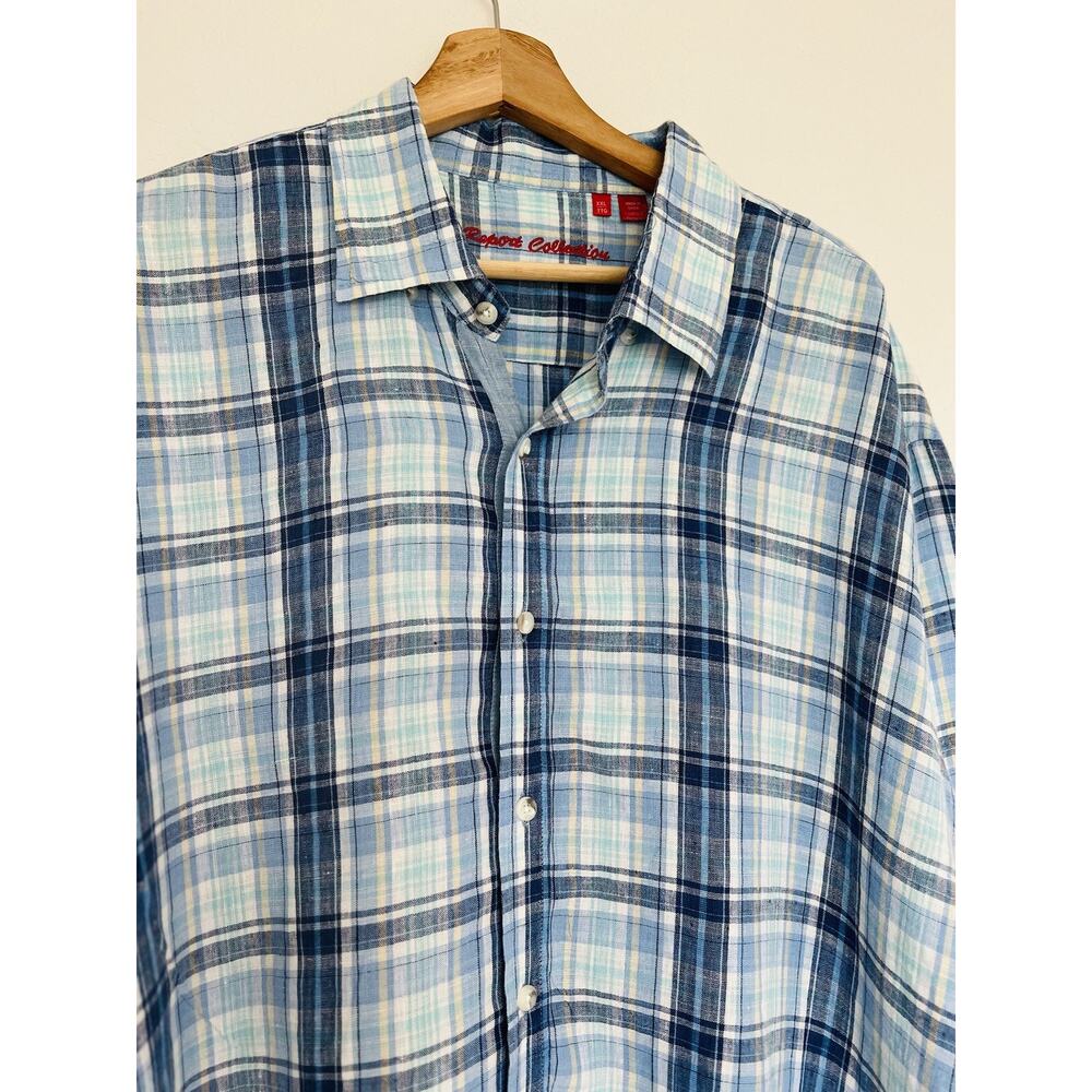 Report Collection Linen Blend Button Down Shirt S… - image 2